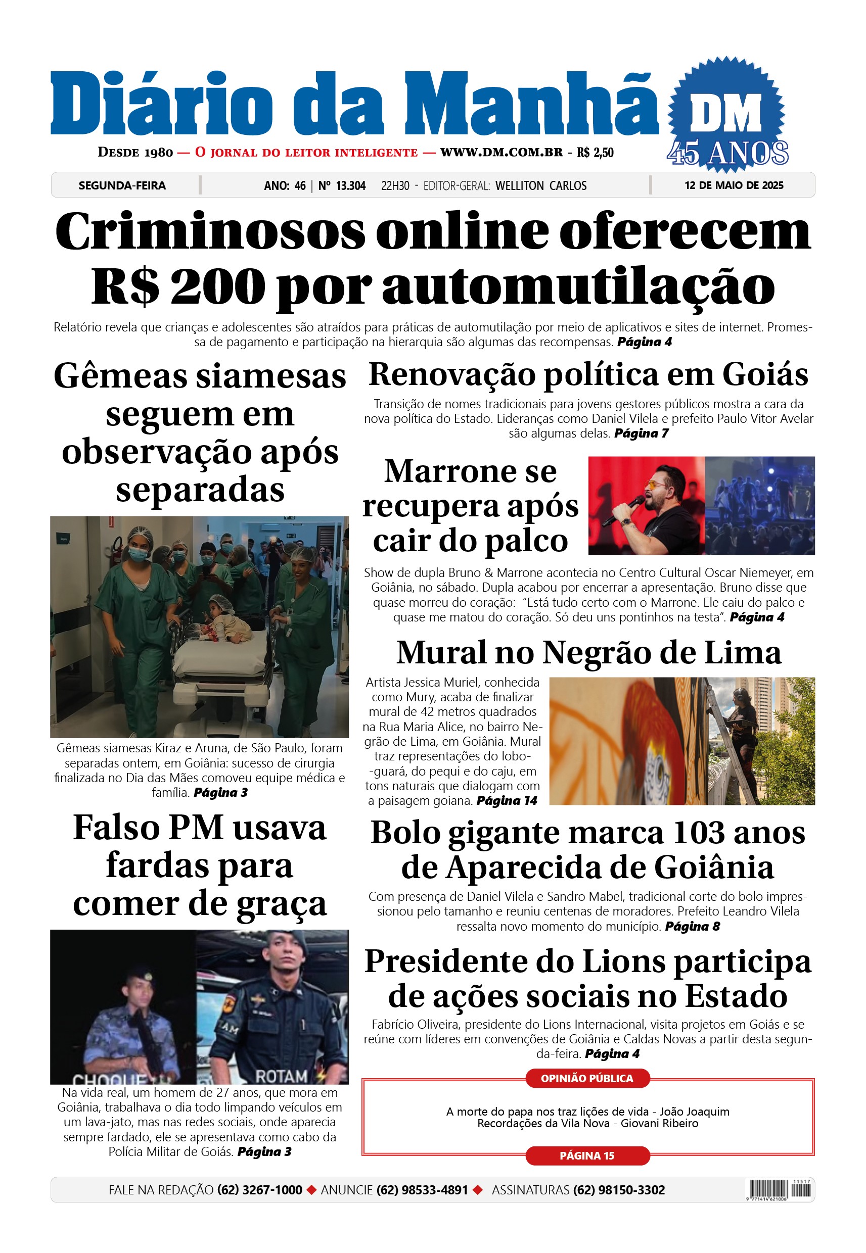 Capa do dia