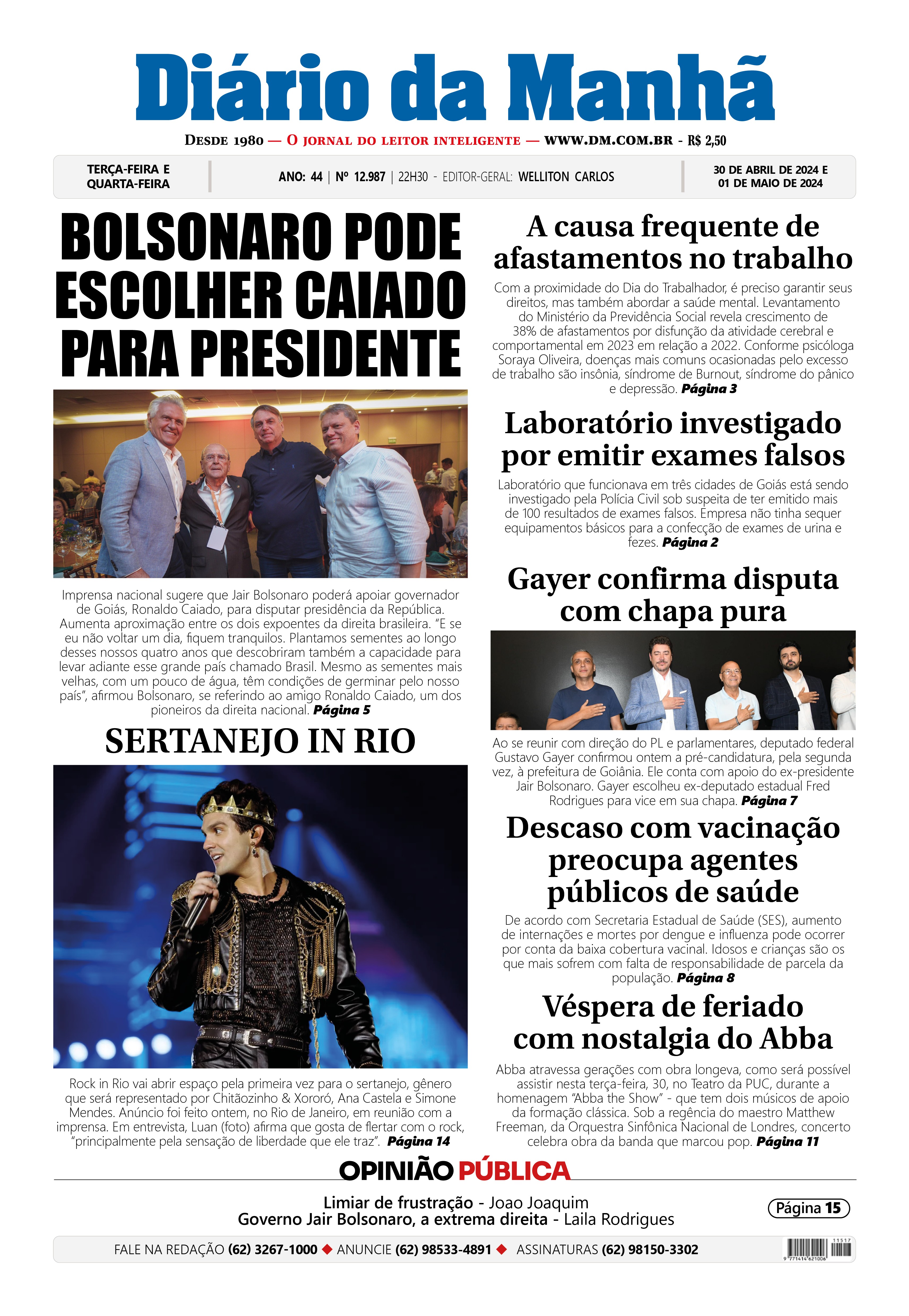 Capa do dia